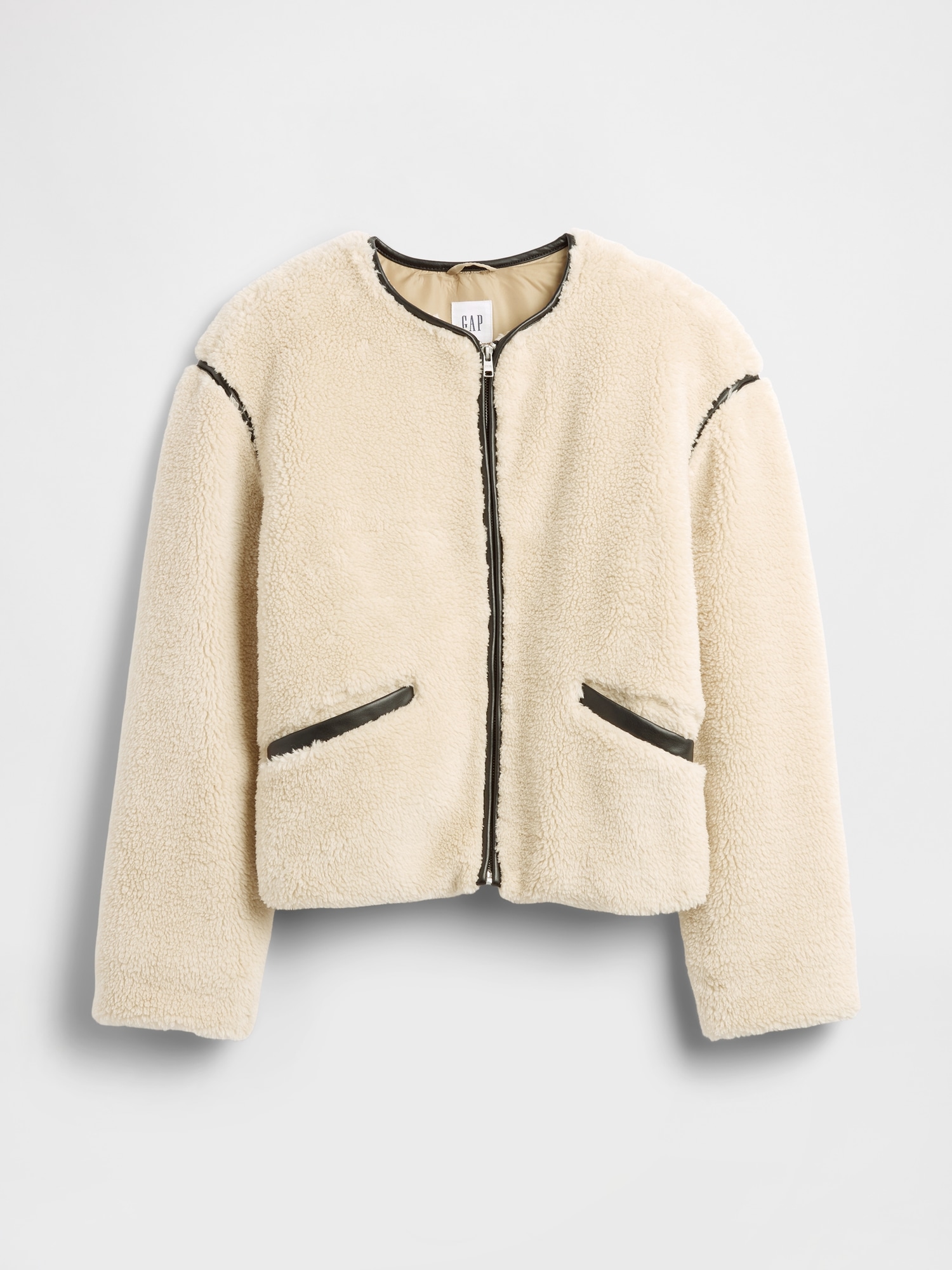 Gap Factory Relaxed Sherpa Jacket In White