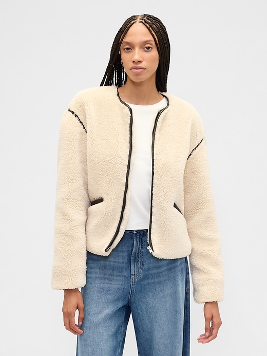 Image number 1 showing, Relaxed Sherpa Jacket