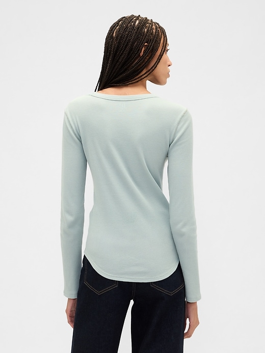 Image number 2 showing, Waffle-Knit Crewneck T-Shirt