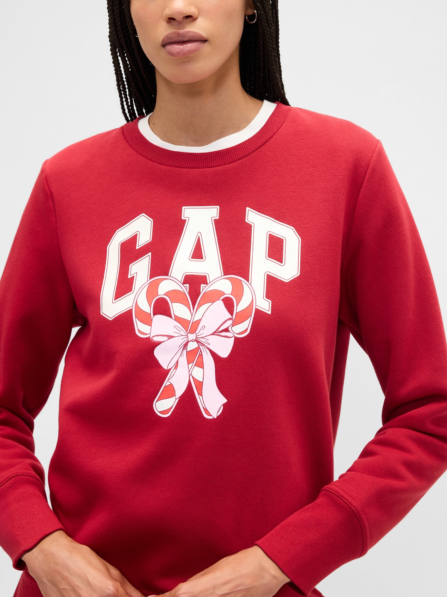 Gap Factory Relaxed Gap Logo Sweatshirt In Red