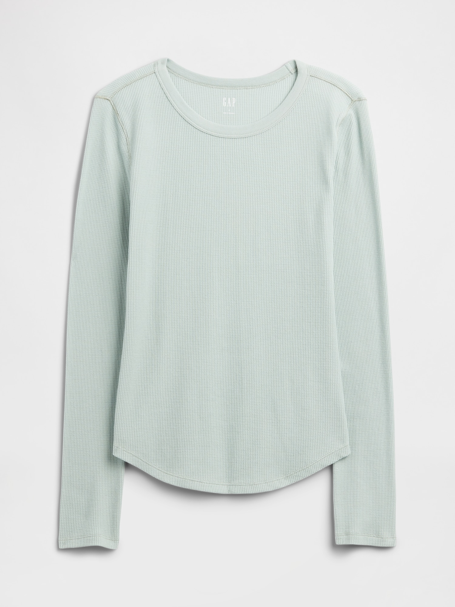 Gap Factory Waffle-knit Crewneck T-shirt In Green