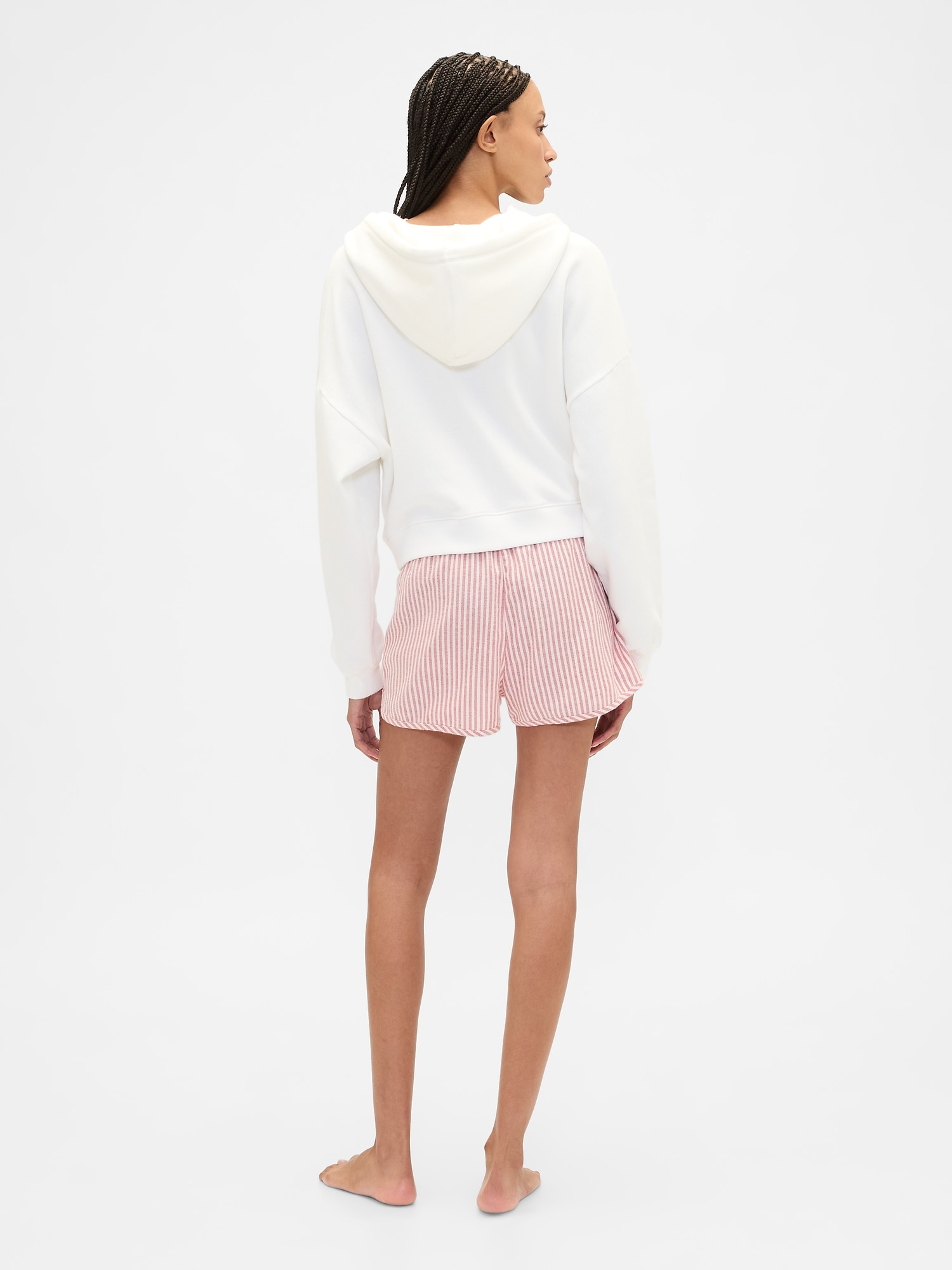 Gap Factory Flannel Pj Shorts In White