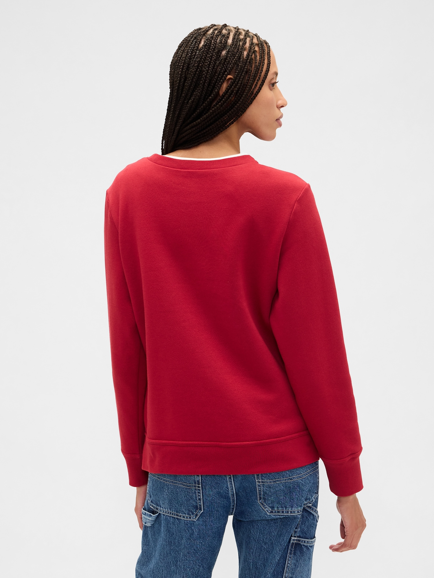 Gap Factory Relaxed Gap Logo Sweatshirt In Red