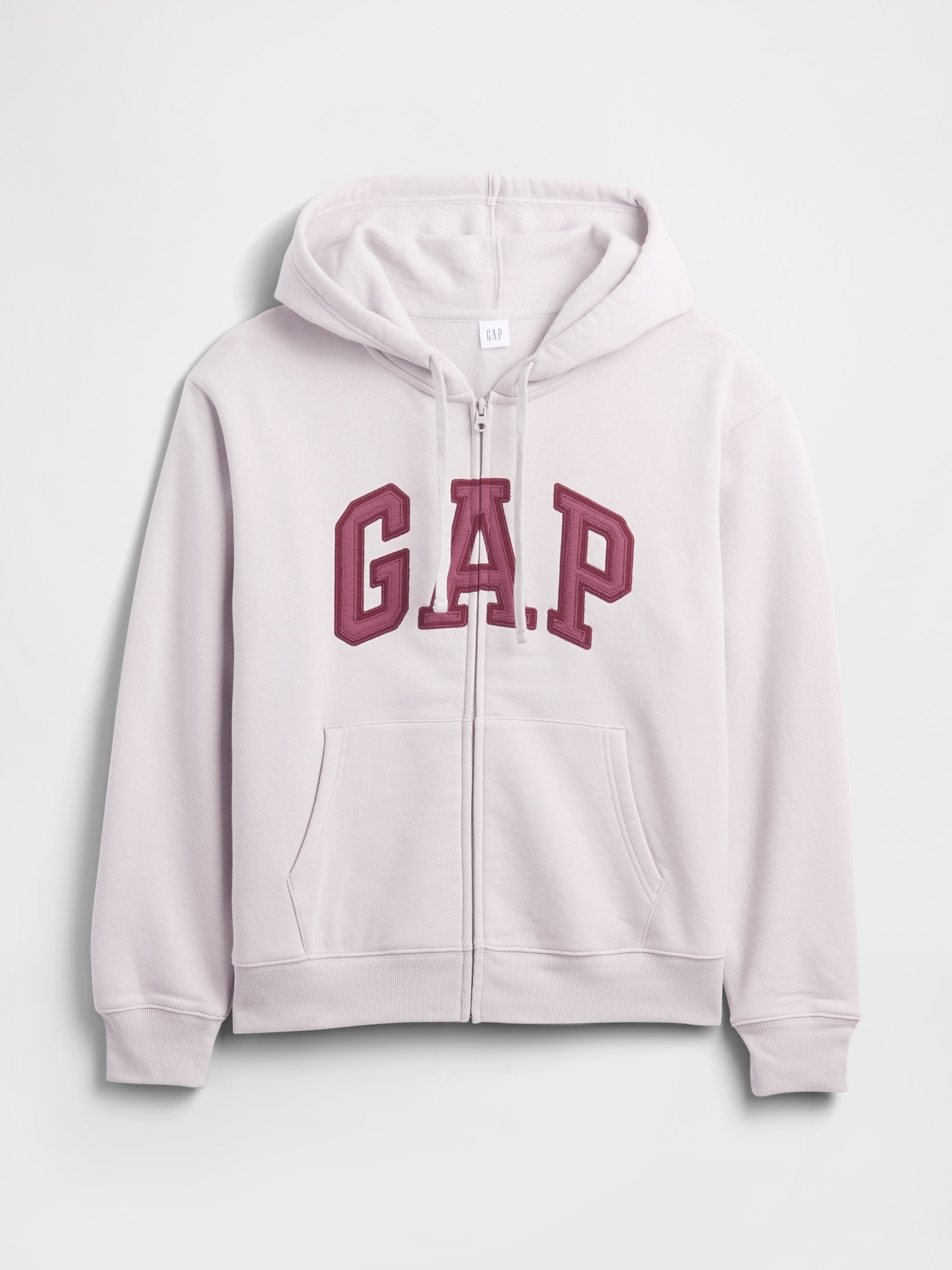 Gap Factory Relaxed Gap Logo Zip Hoodie In Purple