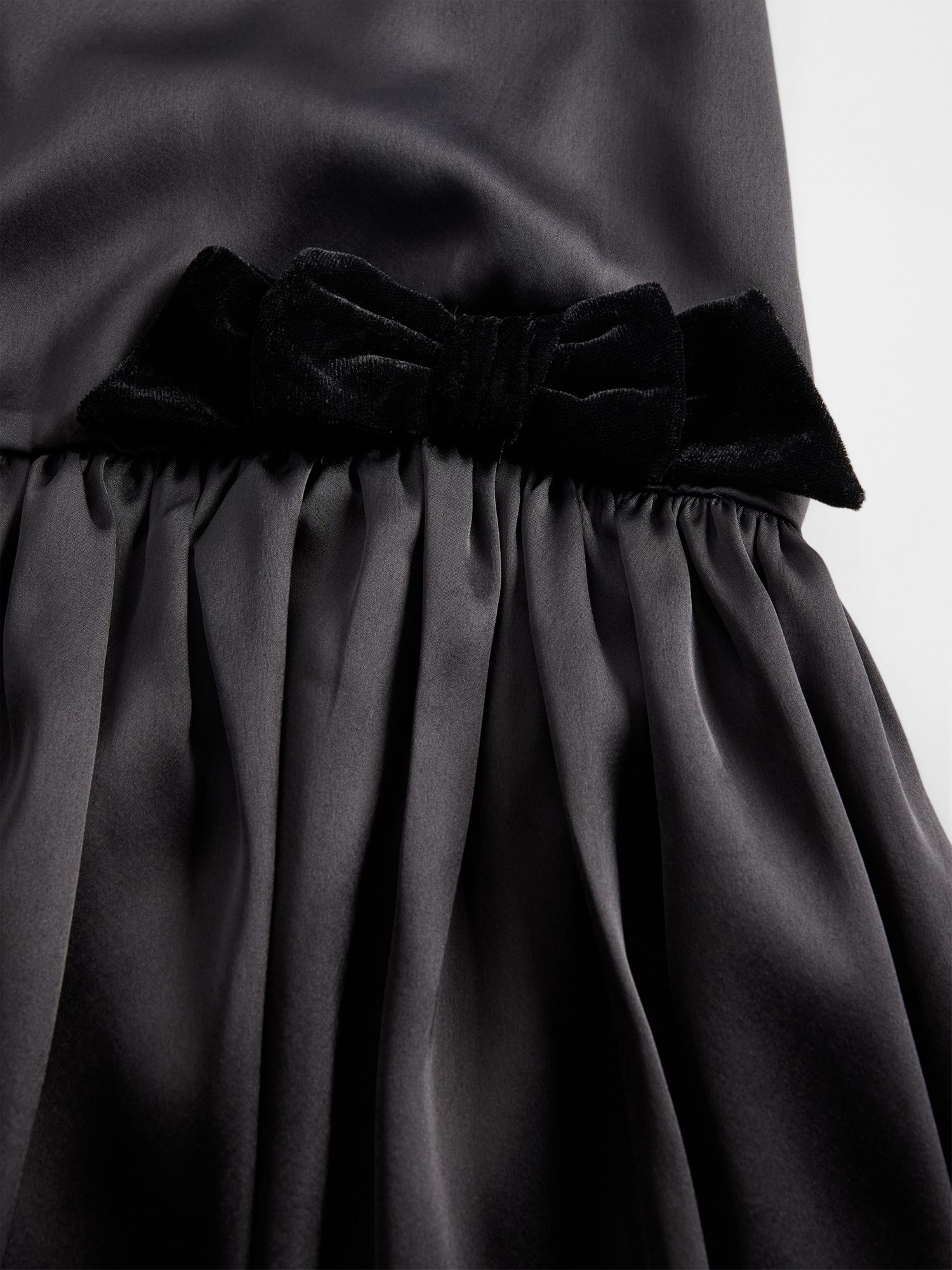 Gap Factory Kids Satin Bubble Dress In Black