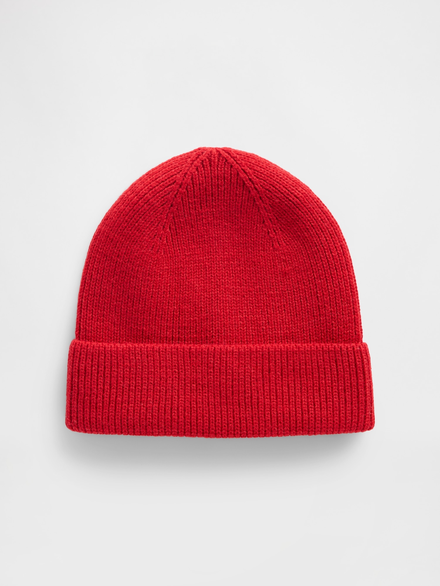 Ribbed Beanie - Modern Red