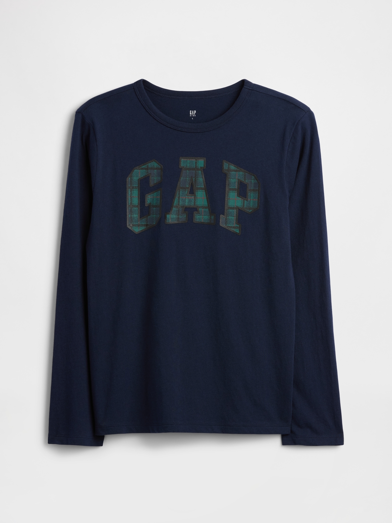 Kids Graphic T-Shirt - Navy Plaid