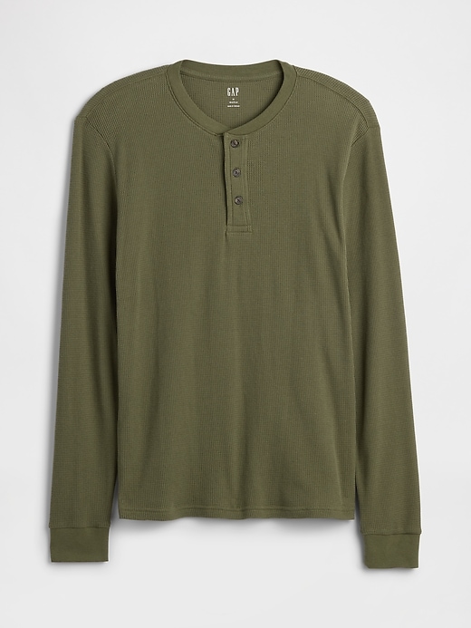 Image number 5 showing, Waffle-Knit Henley T-Shirt
