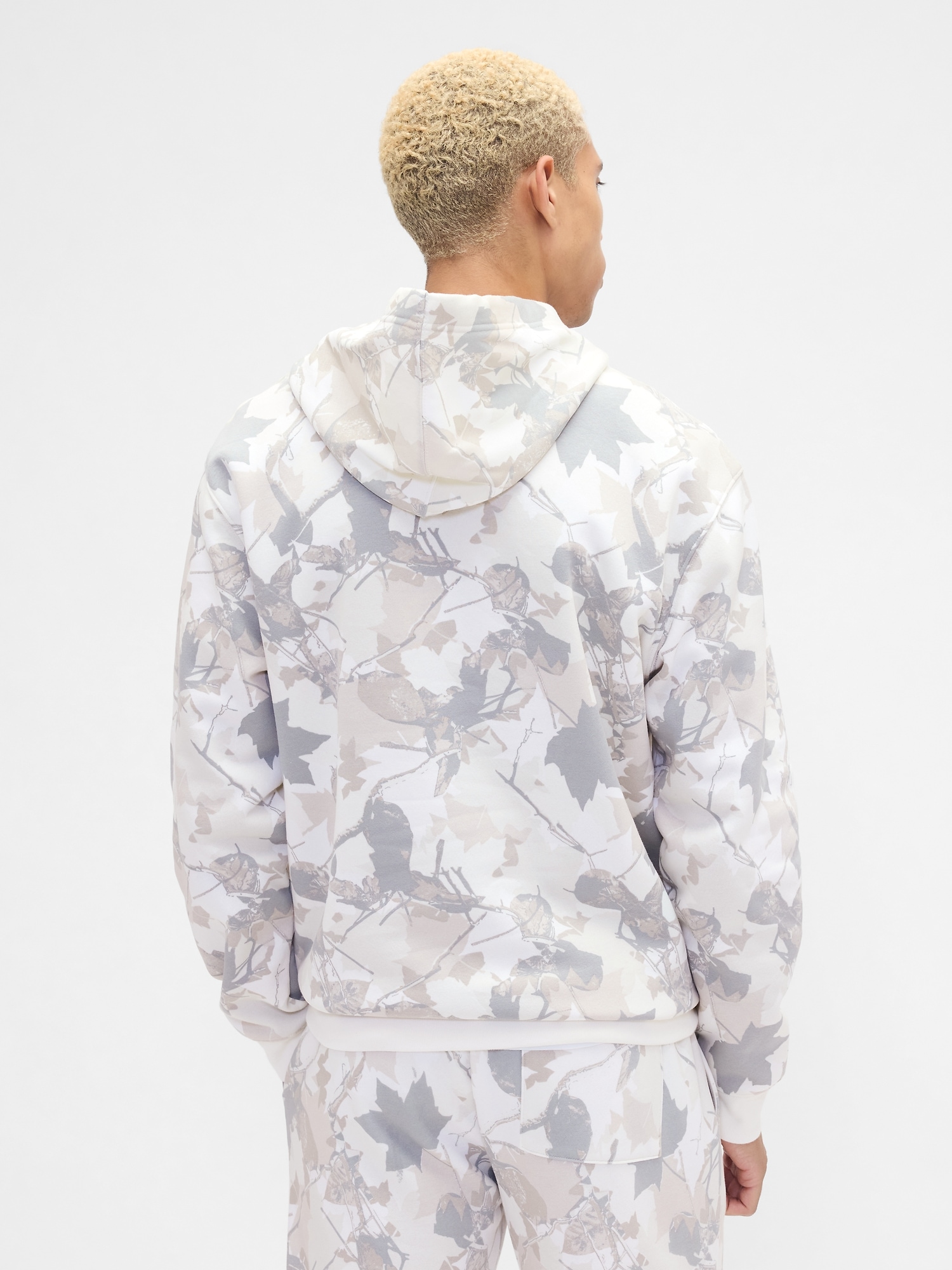 Gap Factory Relaxed Gap Logo Camo Hoodie In White