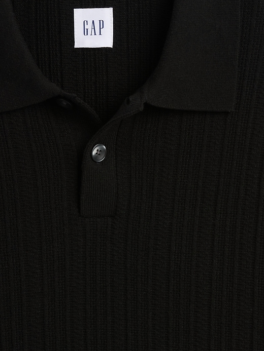 Image number 4 showing, Textured Sweater Polo Shirt
