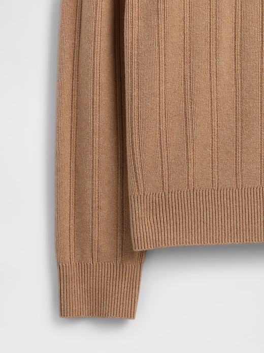 Image number 4 showing, CashSoft Ribbed Crewneck Sweater