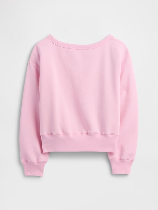Image number 2 showing, Kids Relaxed Off-Shoulder Graphic Sweatshirt