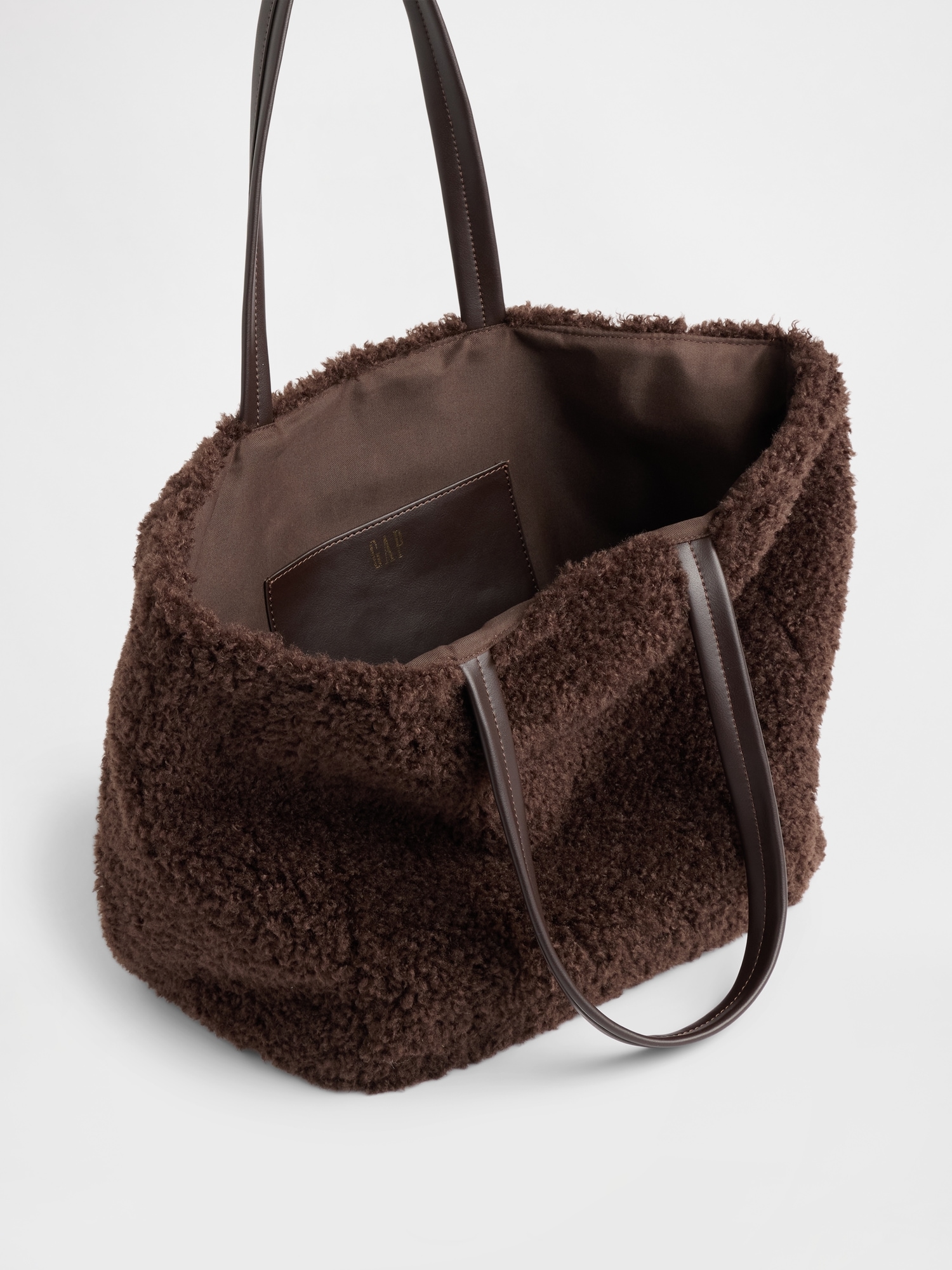Gap Factory Faux-fur Tote Bag In Brown