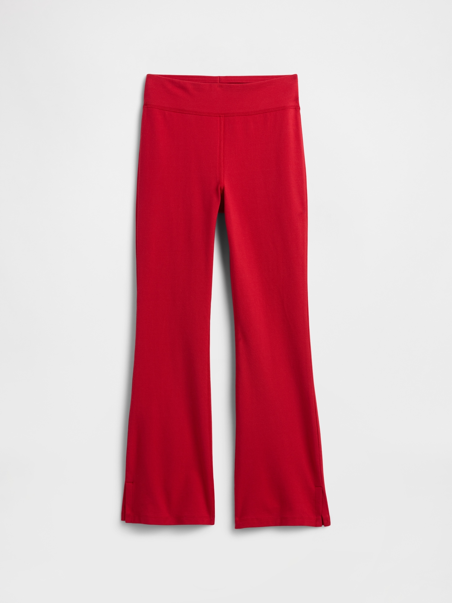 Kids Stretch Jersey Flare Leggings - Modern Red