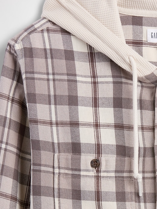 Image number 2 showing, Hooded Flannel Shirt in Standard Fit