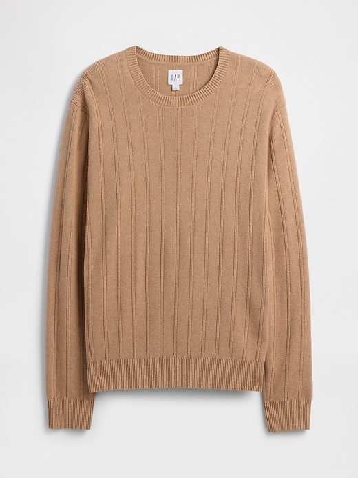 Image number 5 showing, CashSoft Ribbed Crewneck Sweater