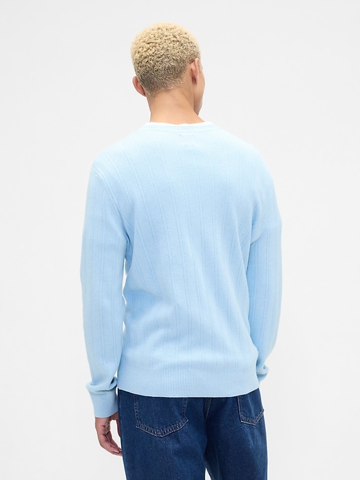 Image number 2 showing, CashSoft Ribbed Crewneck Sweater