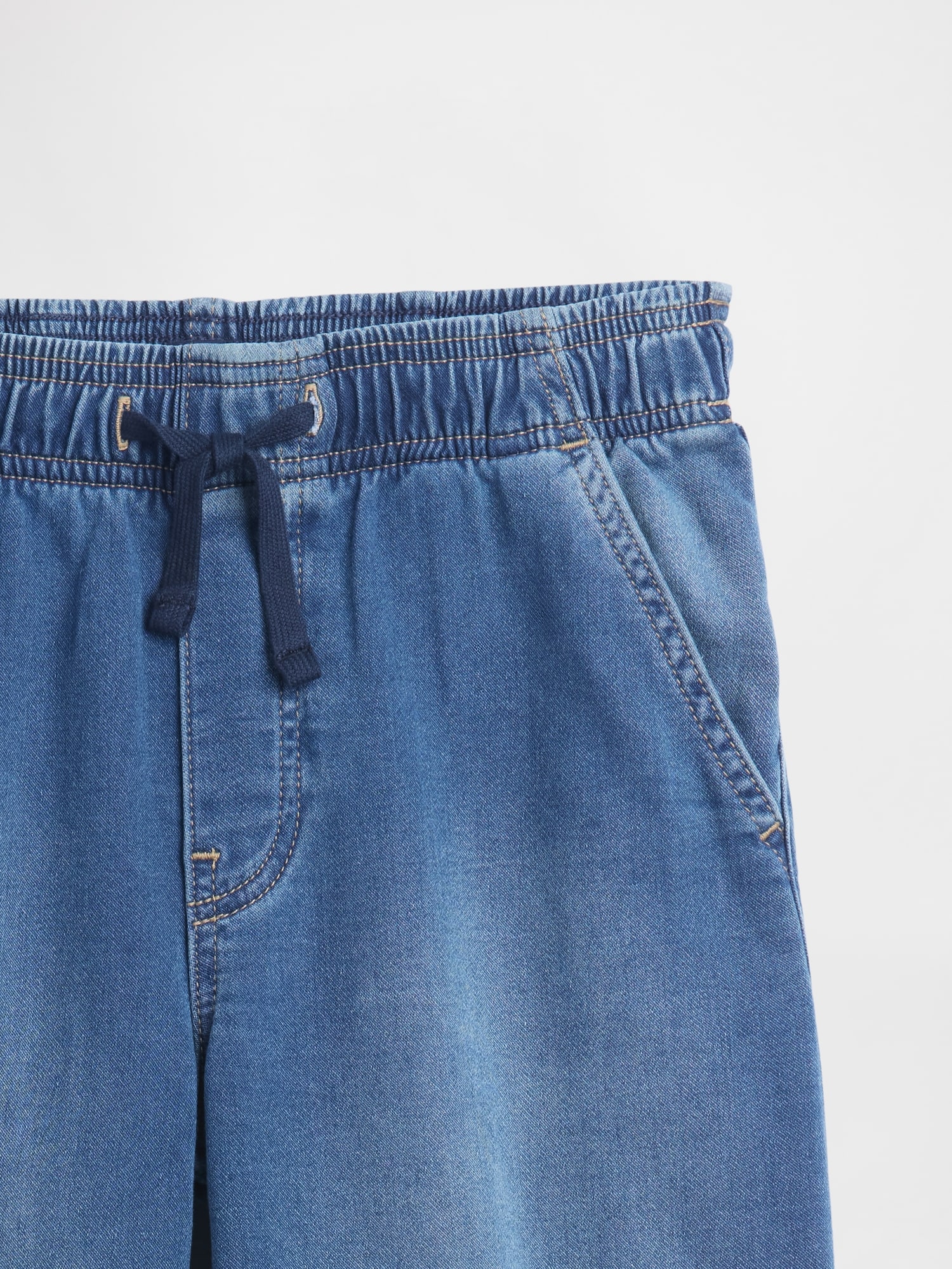 Gap Factory Kids High Rise Pull-on Wide-leg Sweatpant Jeans In Blue