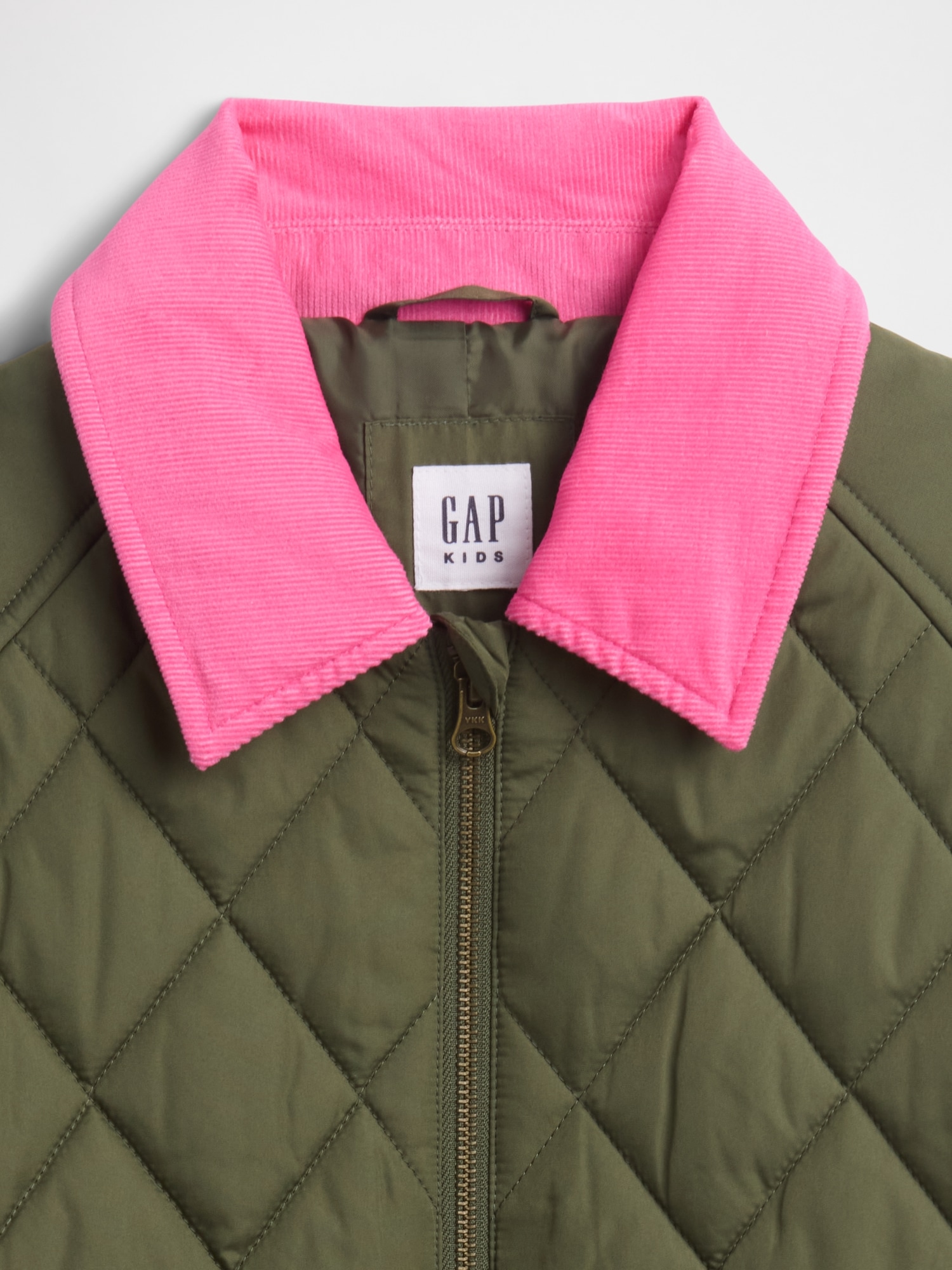 Gap Factory Kids Quilted Barn Jacket In Green