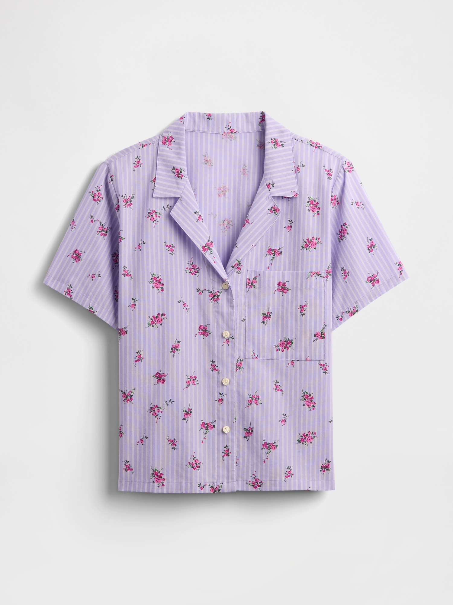 Gap Factory Poplin Pj Shirt In Purple