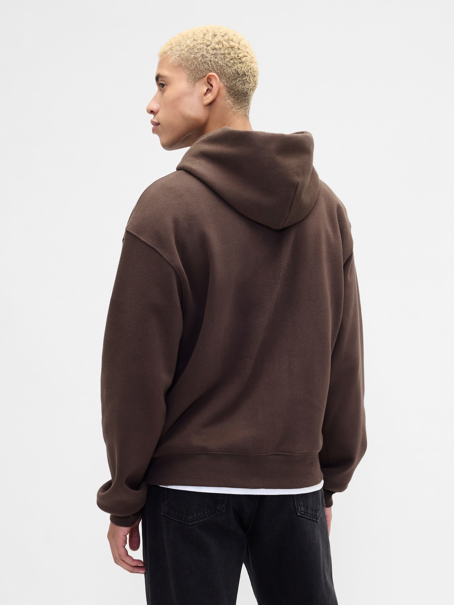 Gap Factory Vintage Soft Oversized Gap Mini-logo Hoodie In Brown