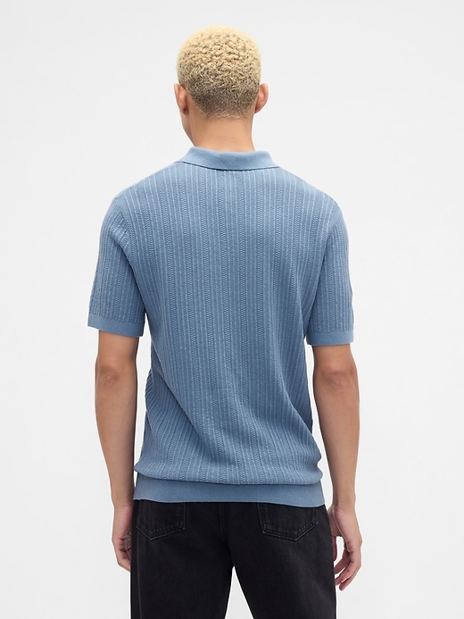 Image number 2 showing, Textured Sweater Polo Shirt