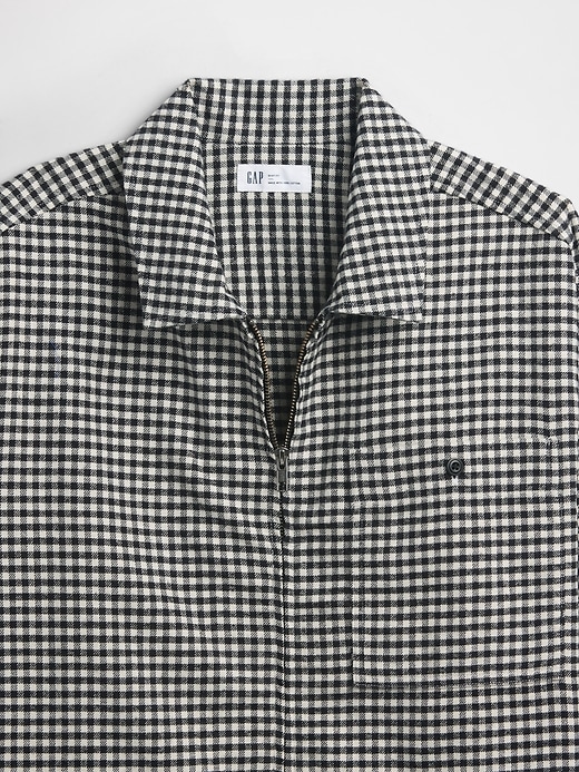 Image number 4 showing, Flannel Zip-Shirt in Boxy Fit