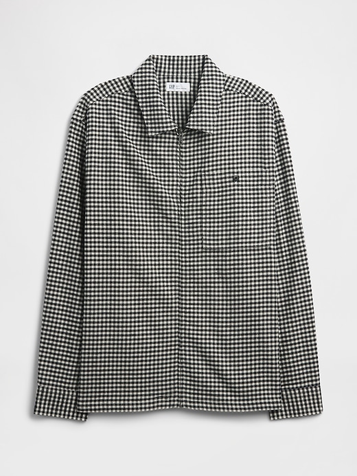 Image number 5 showing, Flannel Zip-Shirt in Boxy Fit