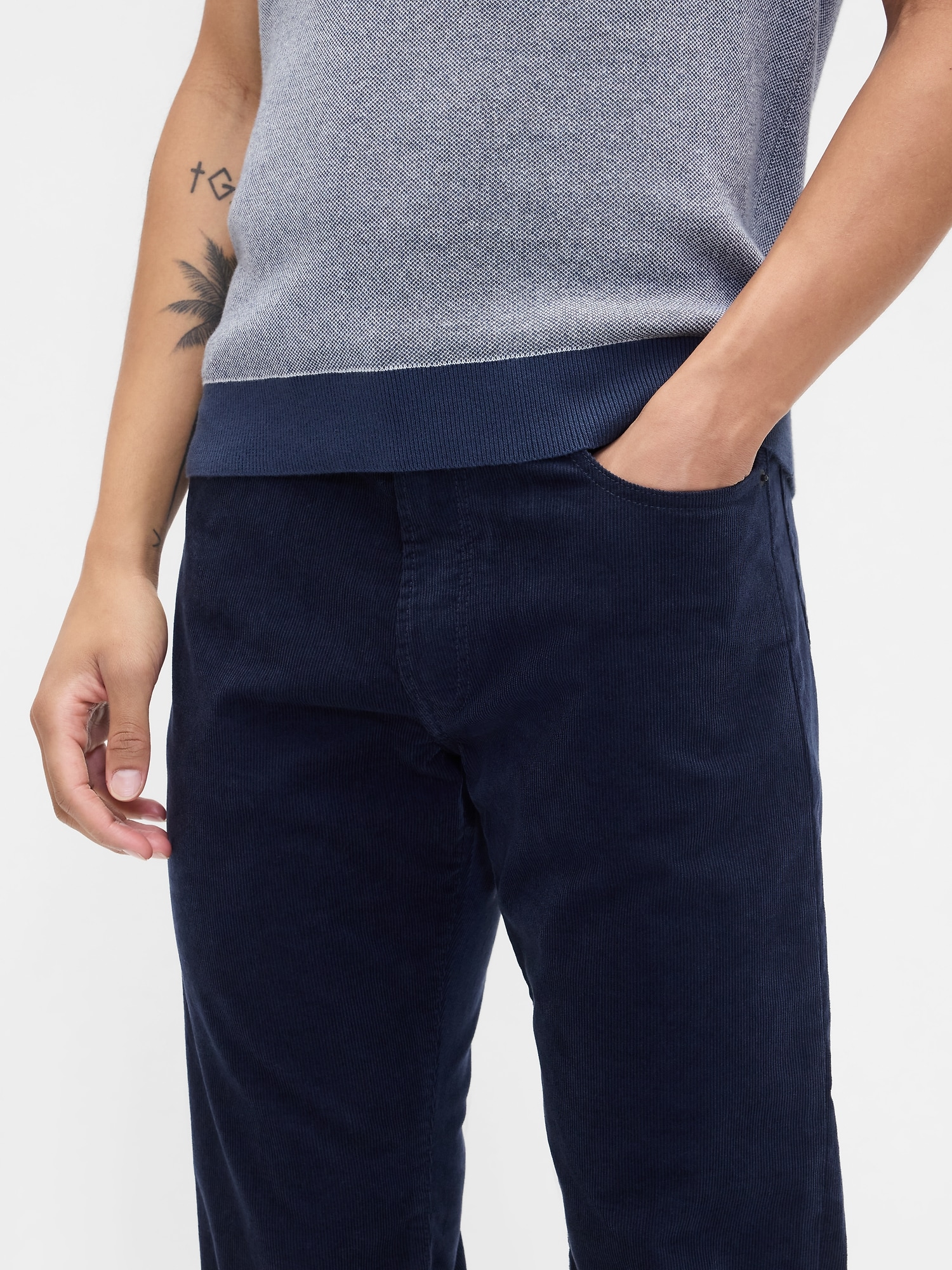 Gap Factory Straight Corduroy Pants In Blue