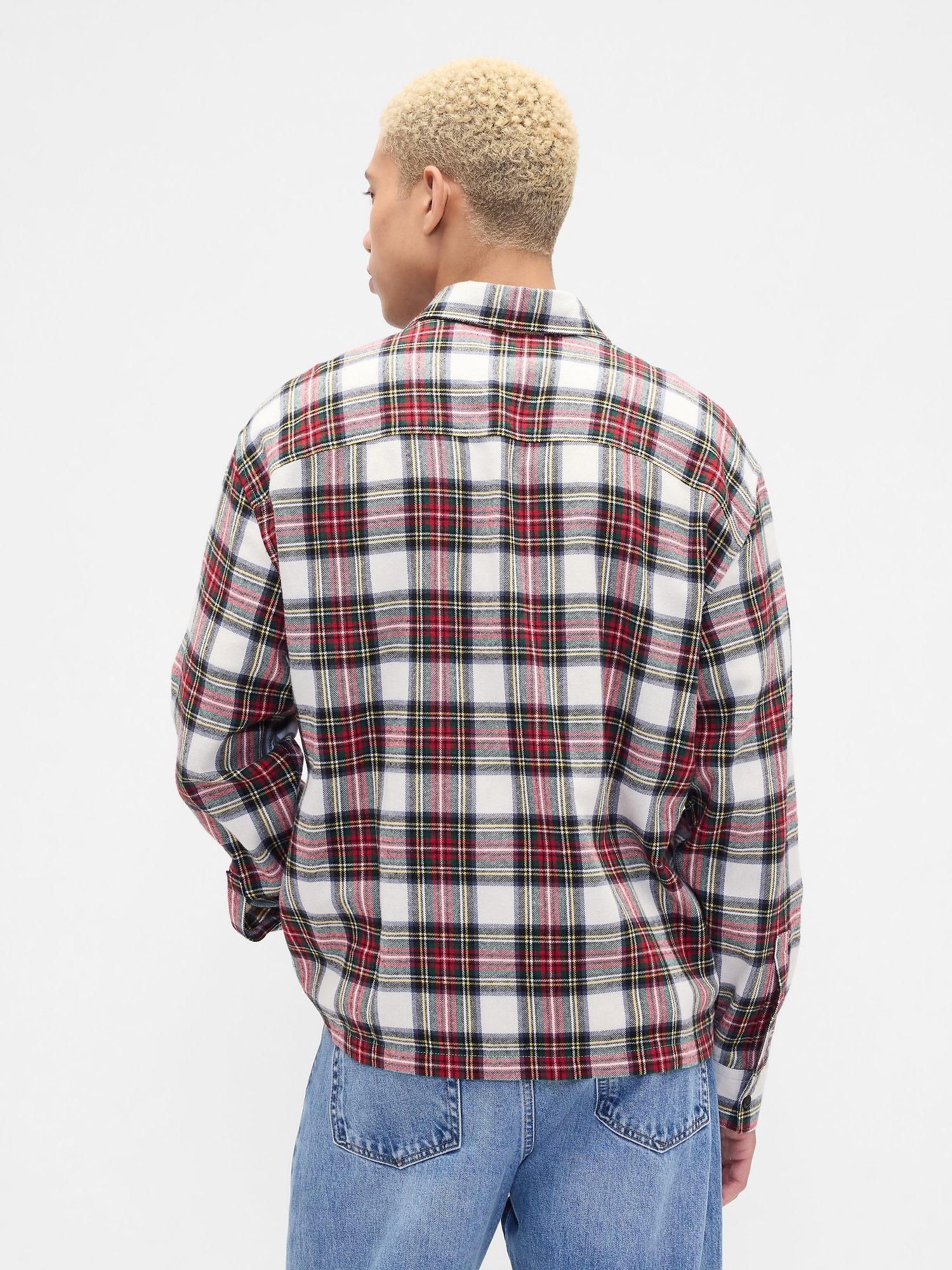 Gap Factory Flannel Shirt In Boxy Fit In Multi