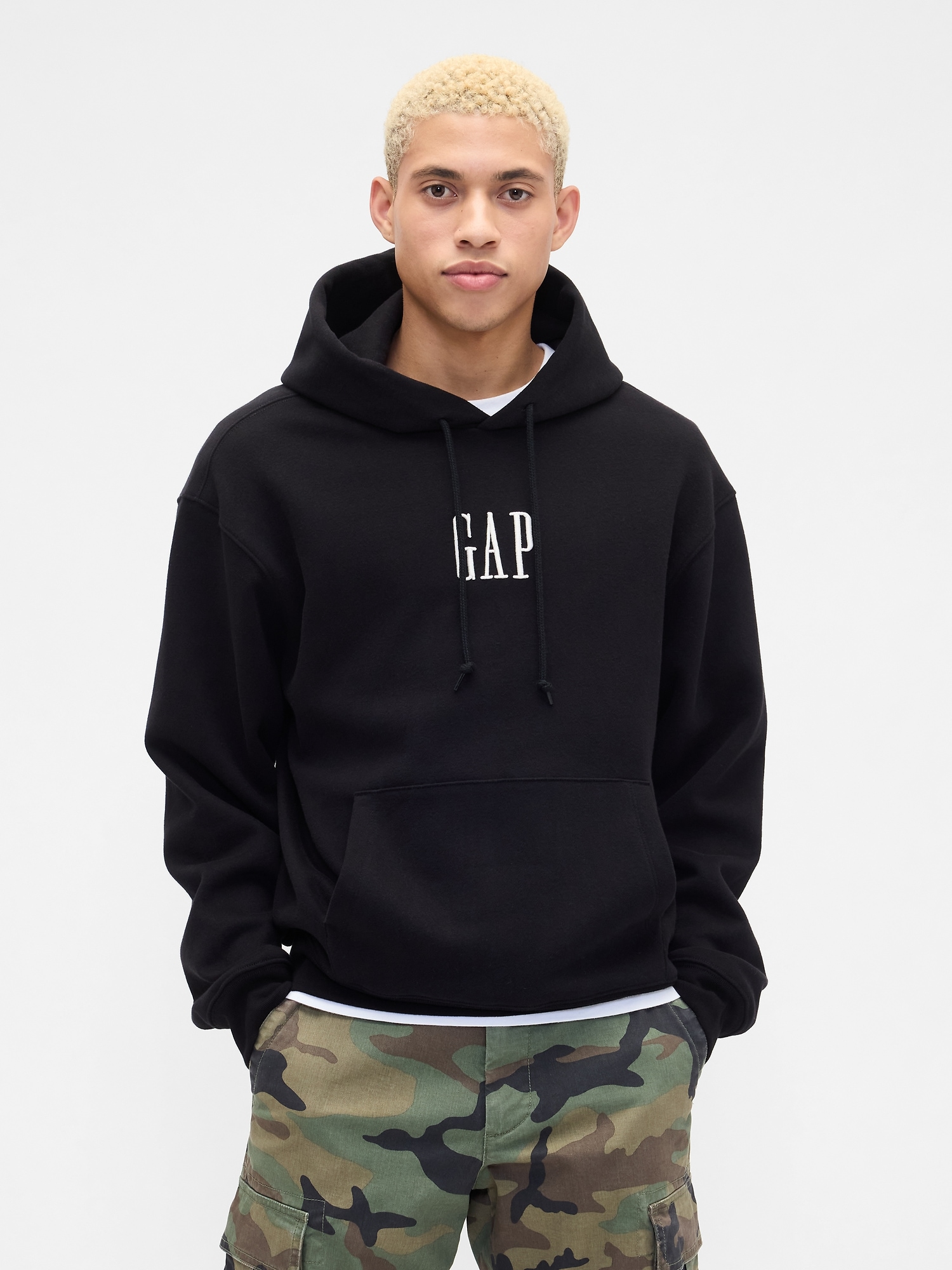 Vintage Soft Oversized Gap Mini-Logo Hoodie