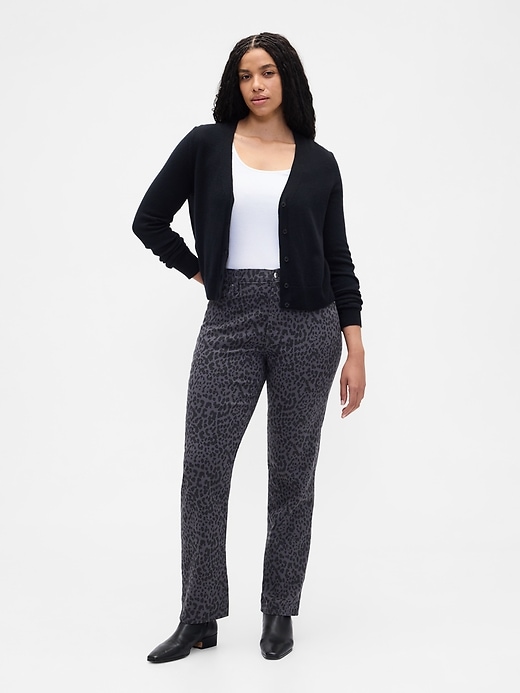 Image number 5 showing, High Rise '90s Original Straight Leopard Print Jeans