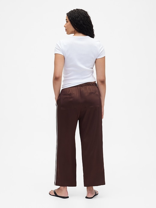 Image number 6 showing, Relaxed Straight-Leg Stripe Satin Pants