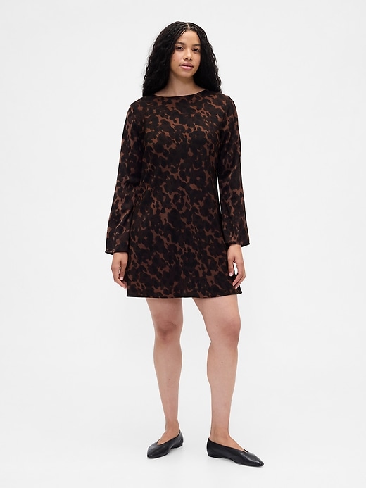 Image number 4 showing, Satin Boatneck Mini Dress