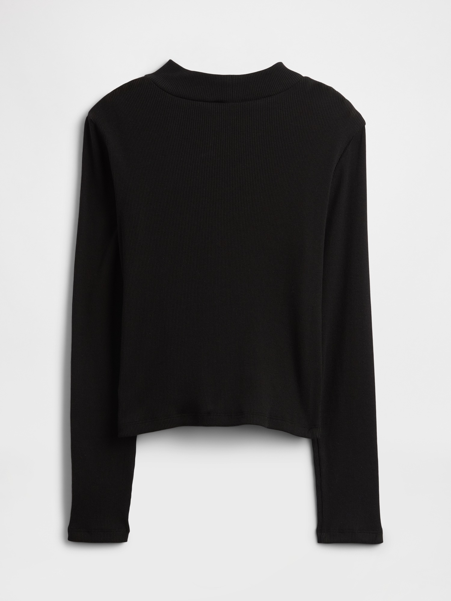 Gap Factory Kids Ribbed Mockneck Top In Black