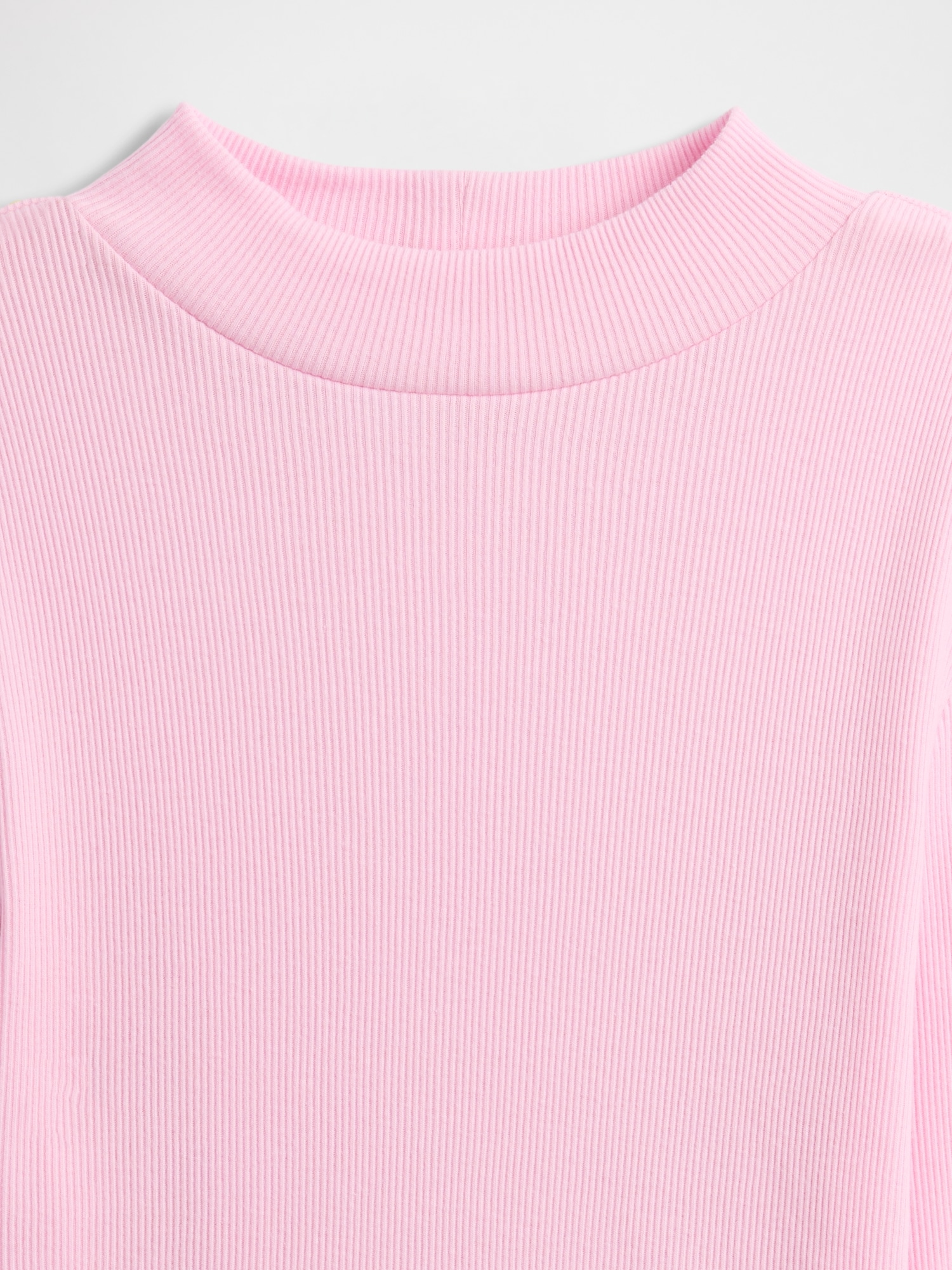 Gap Factory Kids Ribbed Mockneck Top In Pink