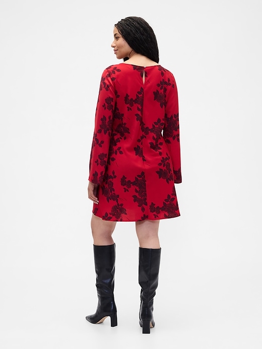 Image number 5 showing, Satin Boatneck Mini Dress