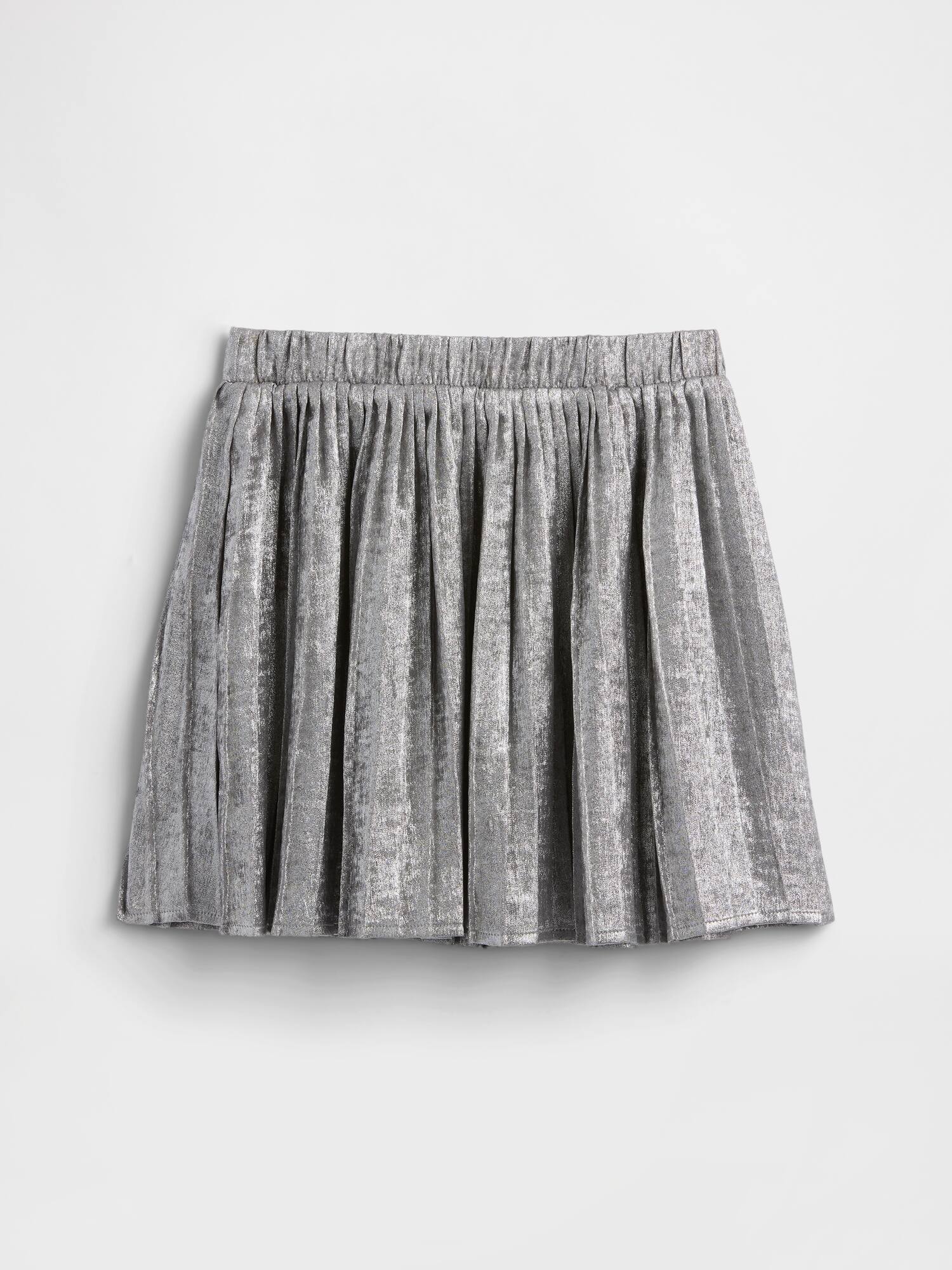 Gap Factory Kids Metallic Shine Skirt In Silver