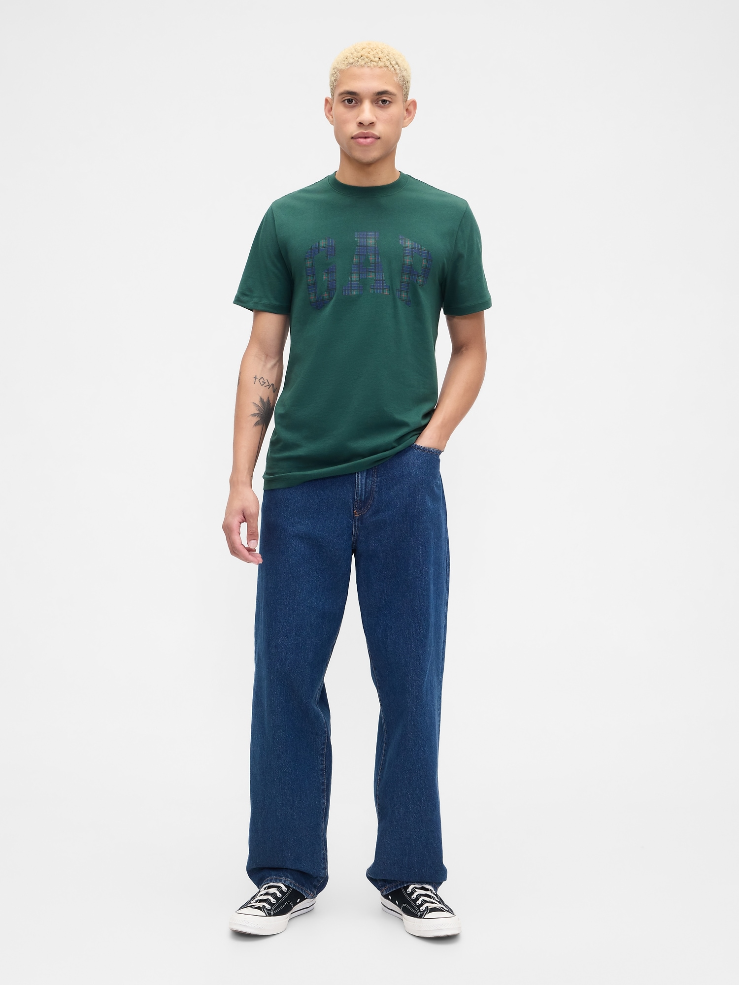Gap Factory Everyday Soft Gap Logo T-shirt In Black