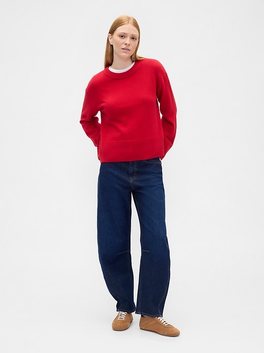 Image number 3 showing, CashSoft Relaxed Crewneck Sweater