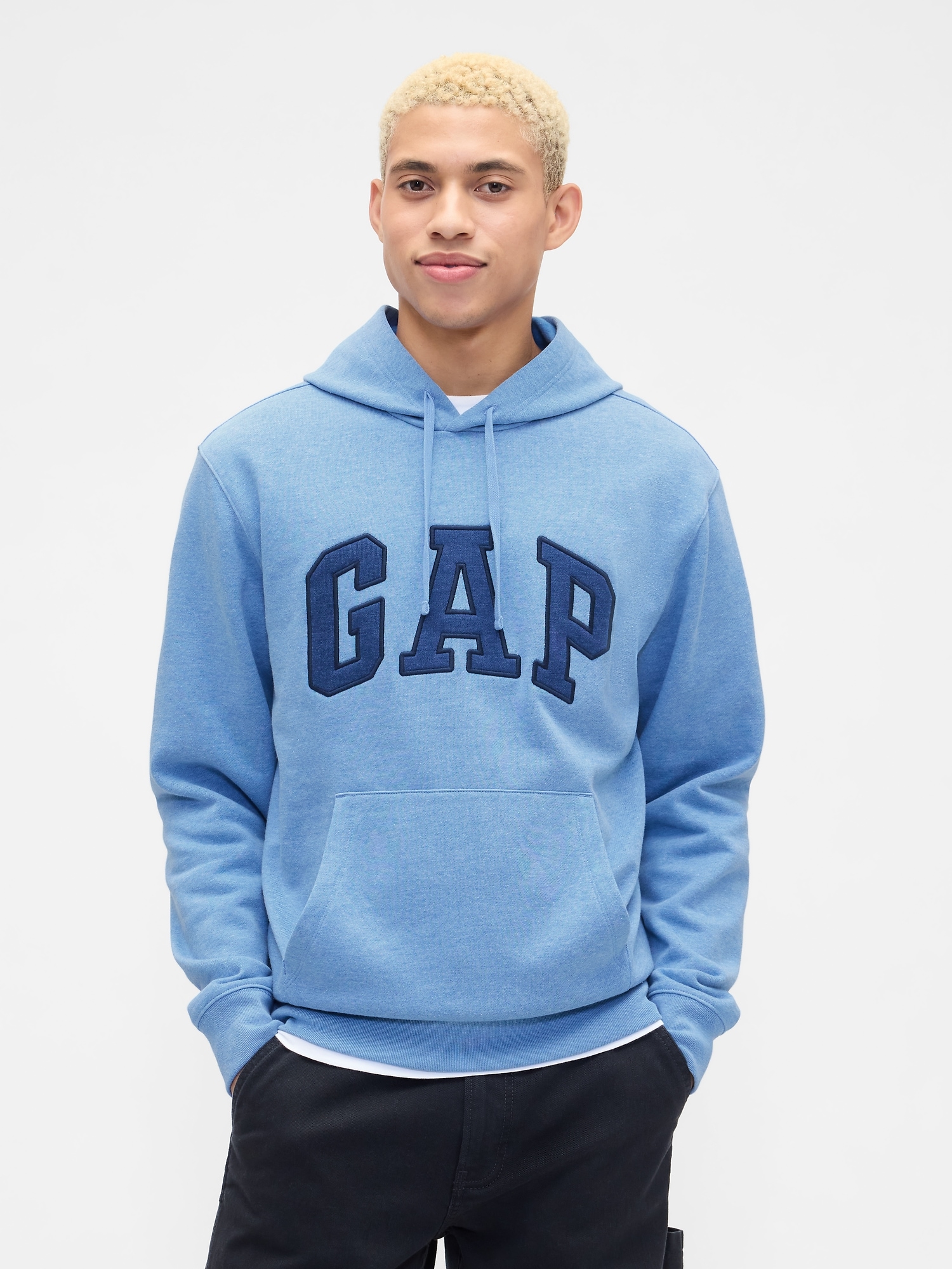 Relaxed Gap Logo Hoodie - Blue Allure