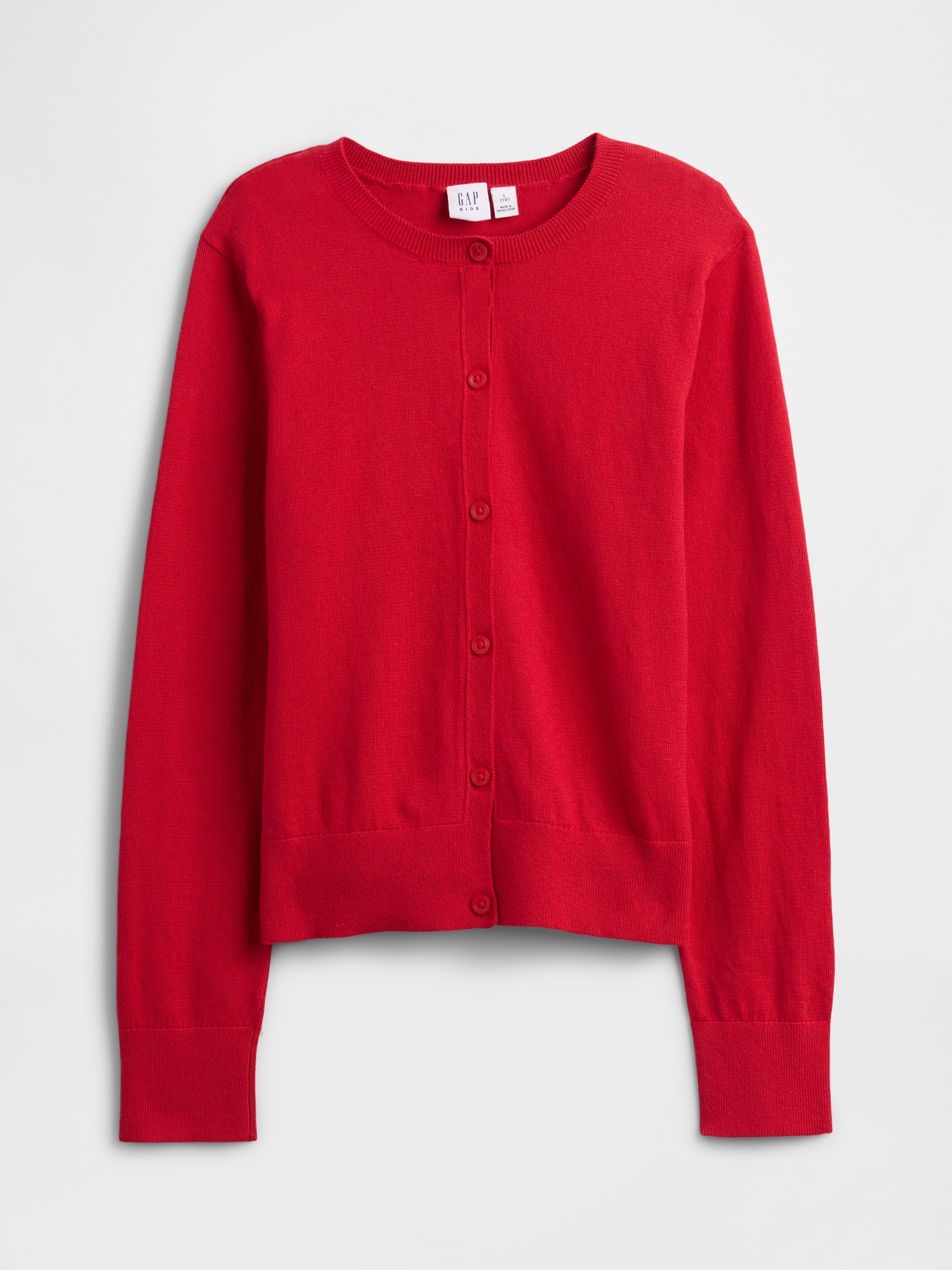 Gap Factory Kids Crewneck Cardigan In Red