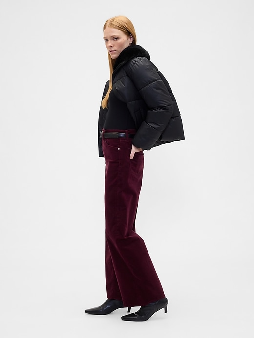 Image number 3 showing, High Rise Wide-Leg Velvet Pants