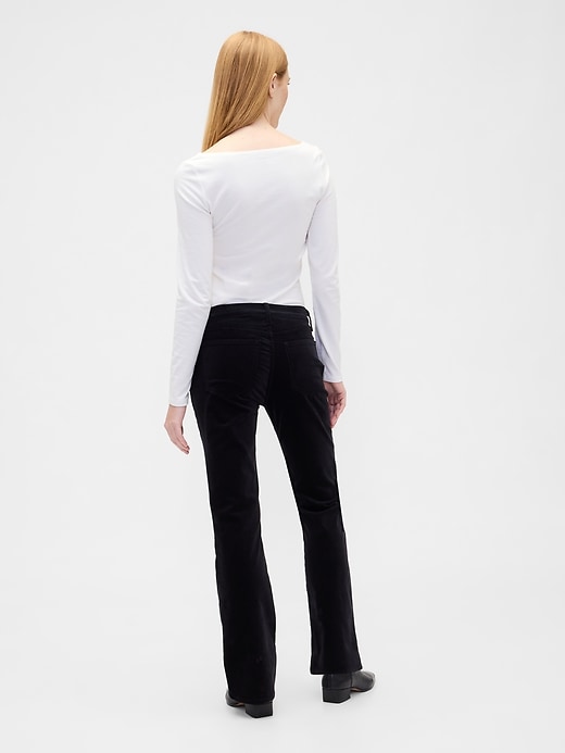 Image number 4 showing, Mid Rise Baby Boot Velvet Pants