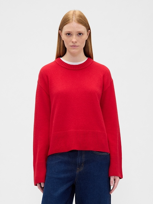 Image number 1 showing, CashSoft Relaxed Crewneck Sweater