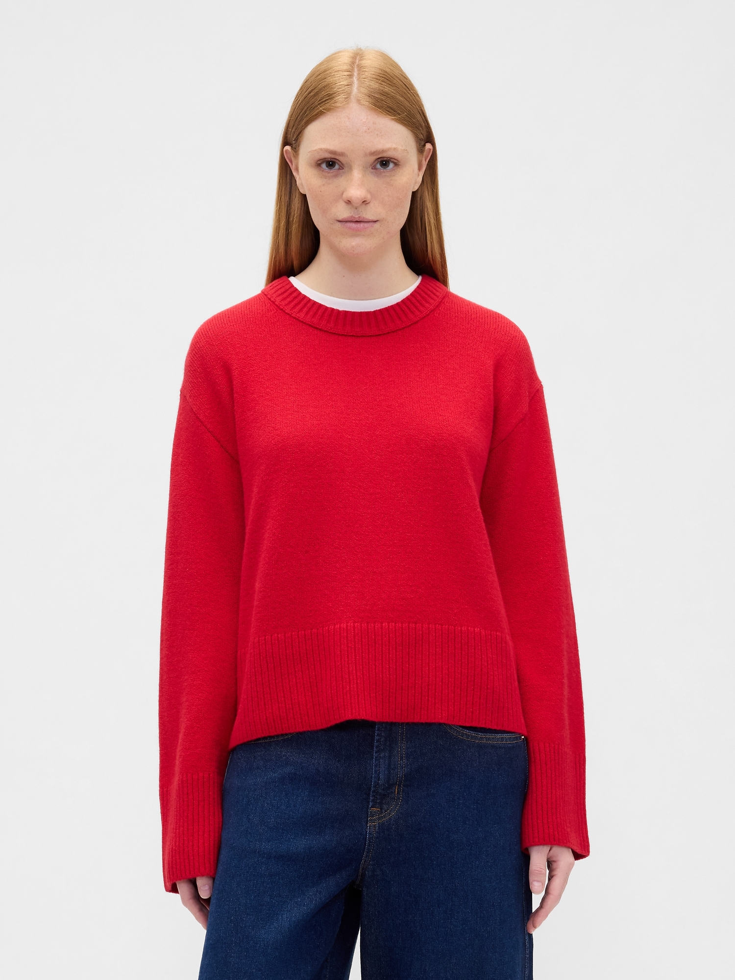 CashSoft Relaxed Crewneck Sweater - Modern Red