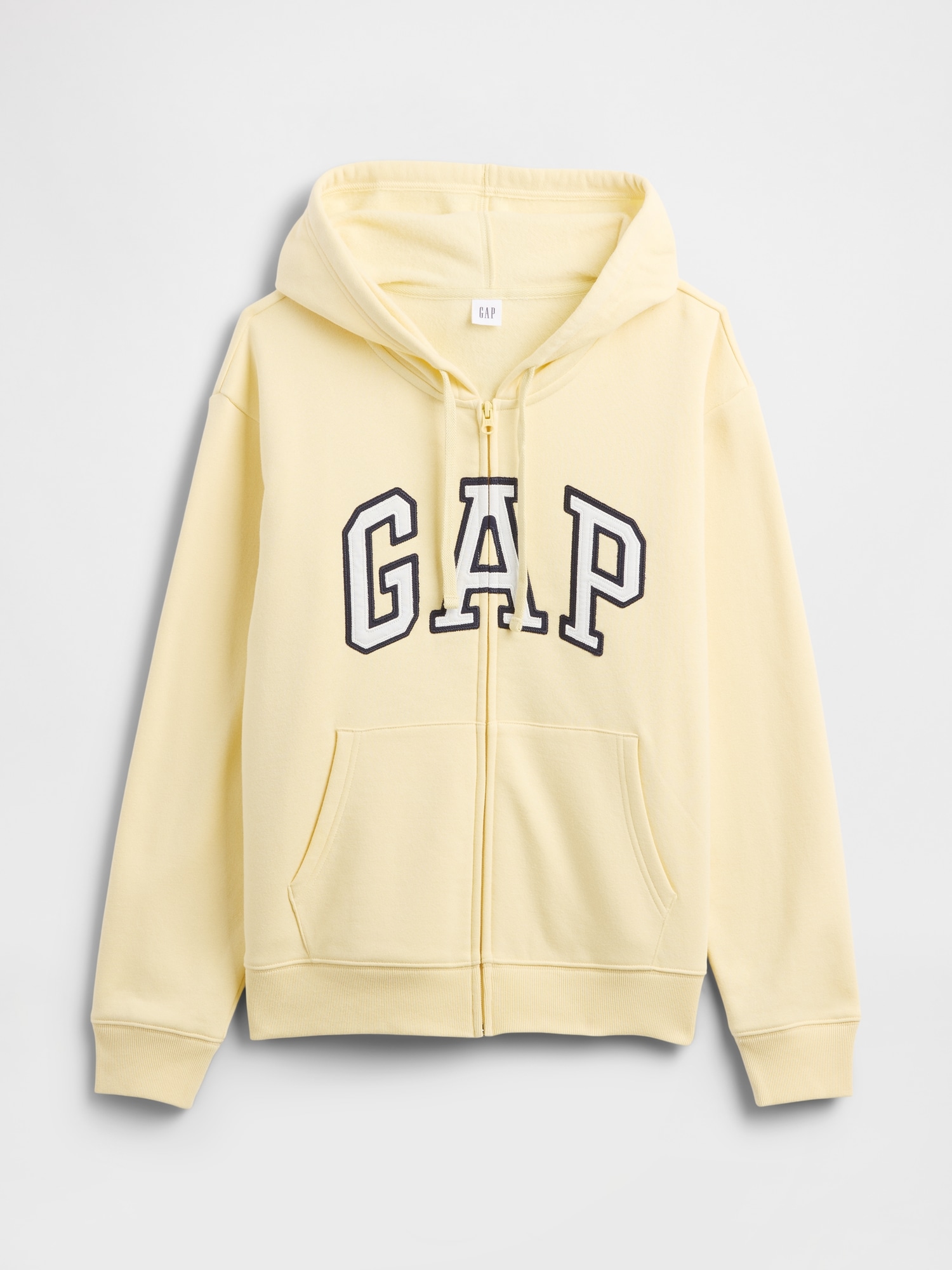 Gap Factory Relaxed Gap Logo Zip Hoodie In Neutral
