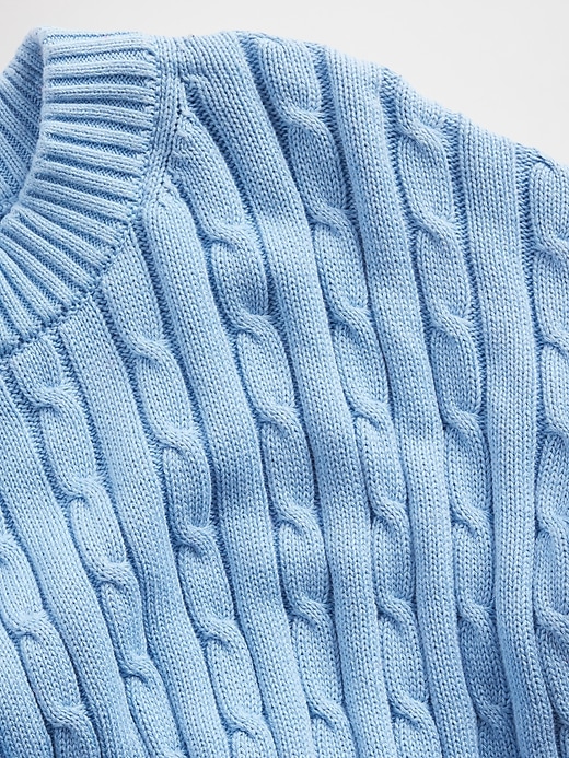 Image number 4 showing, Relaxed Cable-Knit Crewneck Sweater