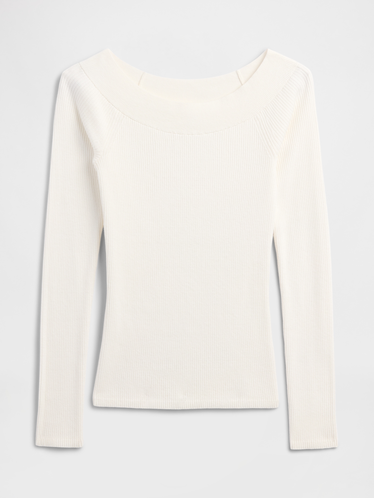 Gap Factory Ribbed Off-shoulder Sweater In Neutral