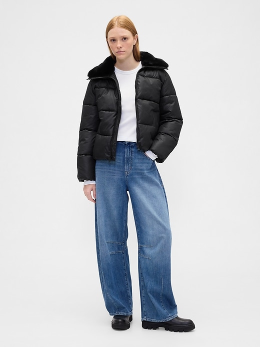 Image number 3 showing, 100% Recycled Relaxed Short Puffer Jacket